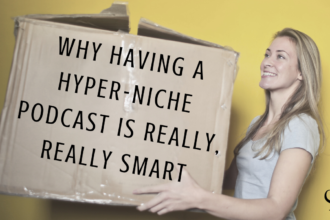 box representing niche audience, women representing the podcaster who is able to identify their hyper-niche for content creation purposes | Image representing why it's really smart to have a hyper-niche podcast | Joe Sanok | The Practice of the Practice Podcast | Podcast Tips