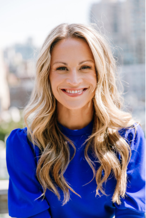 A photo of Kindra Hall is captured. She is a renowned author and keynote speaker. Kindra is featured on Practice of the Practice, a therapist podcast.