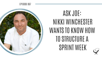 Image of Joe Sanok is captured. On this therapist podcast, podcaster, consultant and author, talks about how to structure a sprint week.