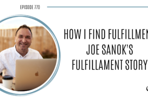 Image of Joe Sanok is captured. On this therapist podcast, Joe Sanok, podcaster, consultant and author, talks about how he finds fulfillment.
